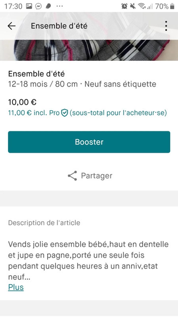 Ensemble d'été à motifs Taille 12 mois💞🌿 - photo numéro 7