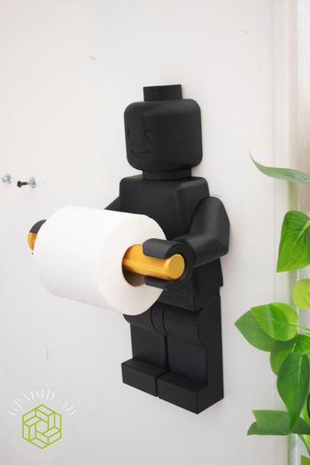 Dévidoir de papier toilette ou simple décoration murale dans un style Lego 
