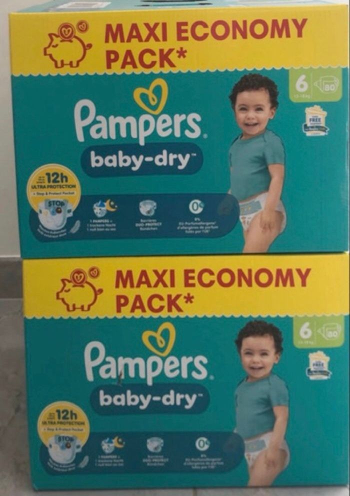 2 cartons Pampers taille 6