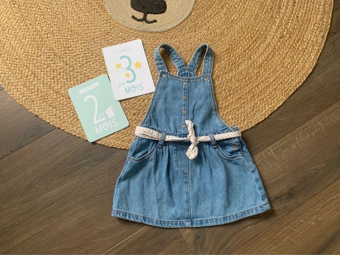 Robe salopette jeans bleu Obaibi 23 mois 2 ans