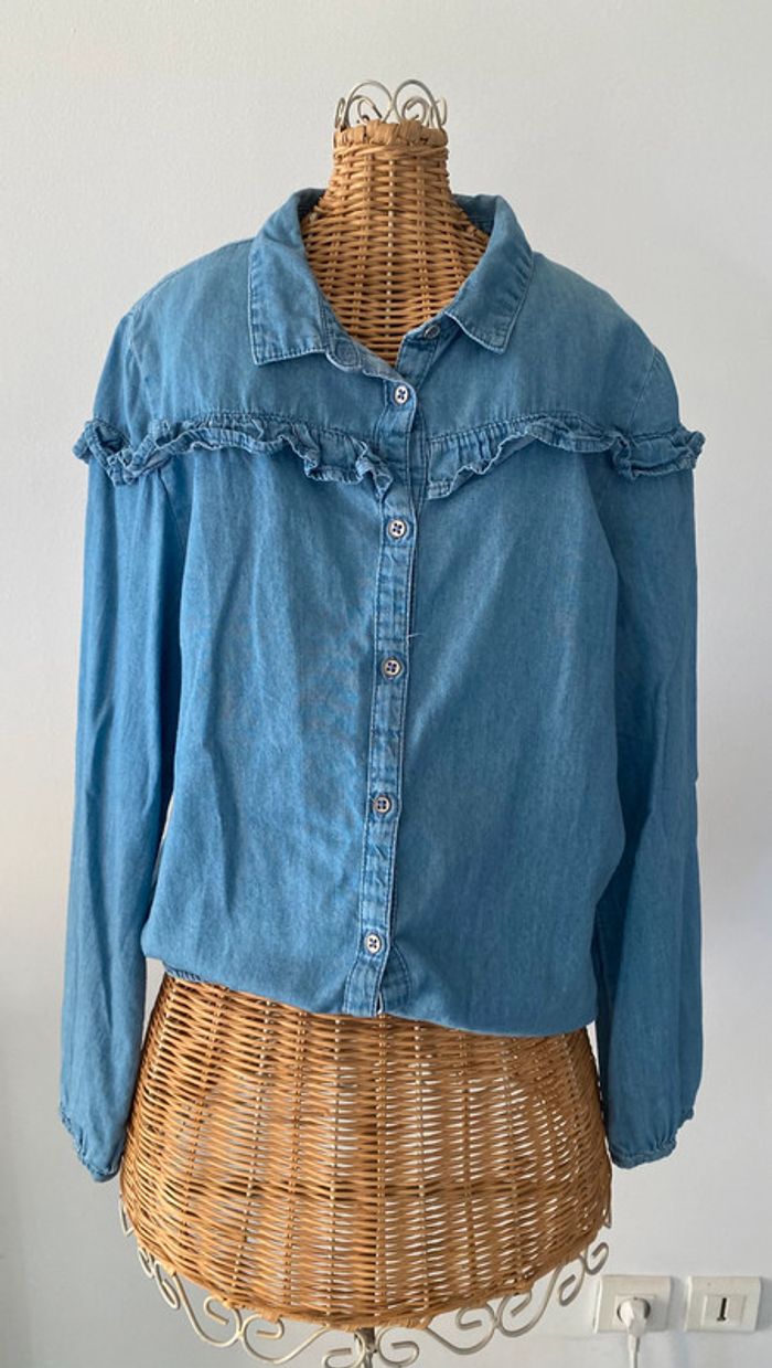 Chemise en jeans bleu In Extenso taille 14 ans - photo numéro 2