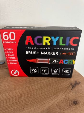 🖌️ Lot de 60 feutres acryliques – Neufs sous blister 🎨