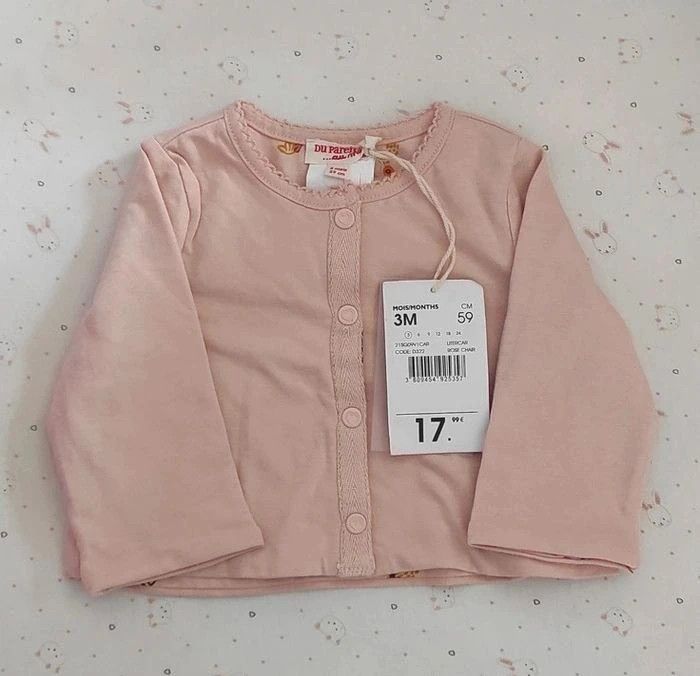 Gilet bébé fille neuf 3 mois