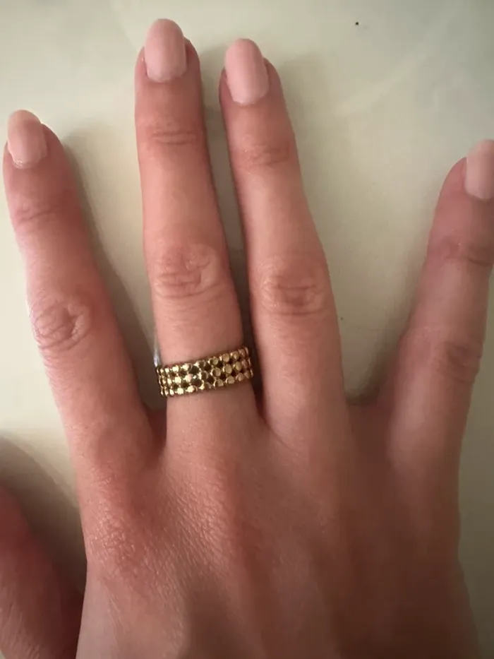 Bague doré en acier inoxydable - photo numéro 4