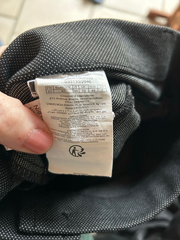 Pantalon ajusté gris Camaïeu - taille 40 - photo numéro 4