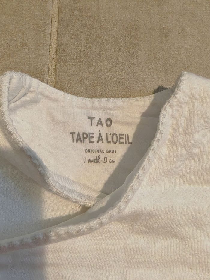 Gilet blanc bébé 1 mois - photo numéro 2