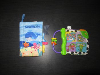 2 livres d'éveil pour bébé Playgro sur les animaux