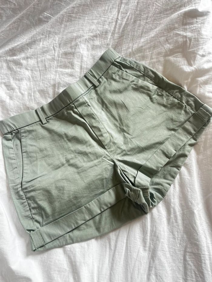 Short taille haute uniqlo léger turquoise - photo numéro 2