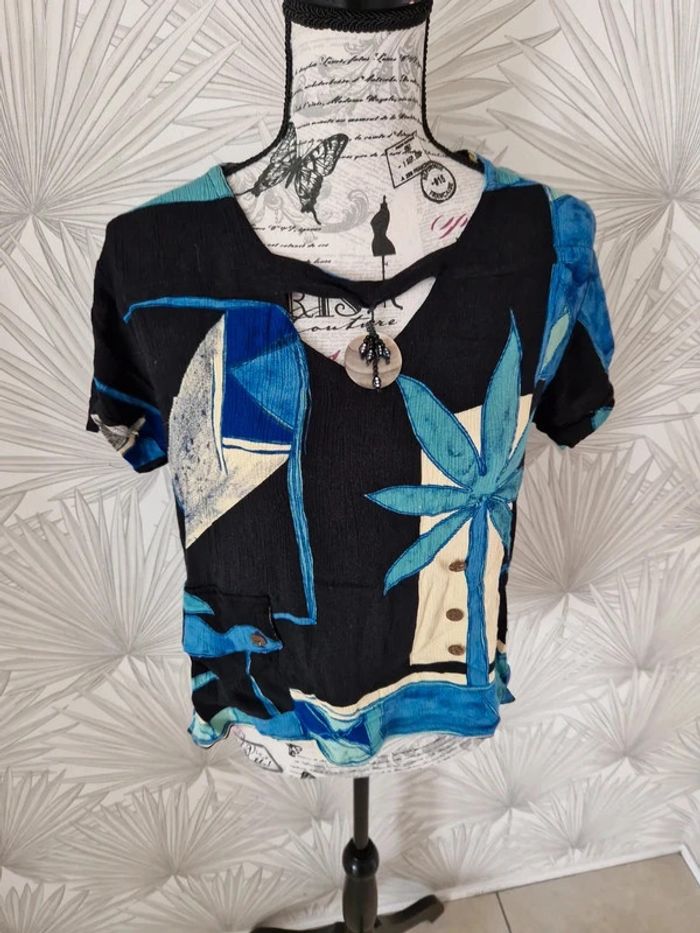Jolie blouse manches courtes taille 40 - photo numéro 4