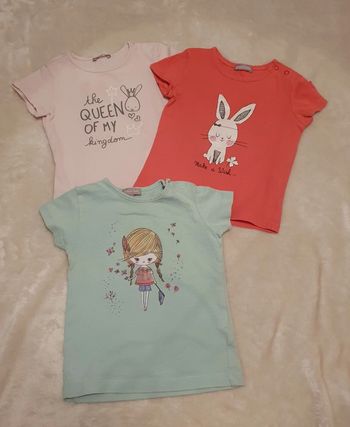 Lot 3 tee shirts 12 mois Grain de blé