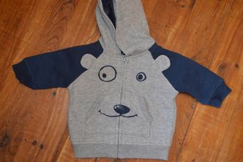 Gilet à capuche molleton 3 mois oreille Marque Brioche