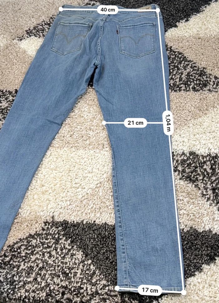 Jean Levis Mid Rose Skinny bleu vintage taille W32 L32 - photo numéro 6
