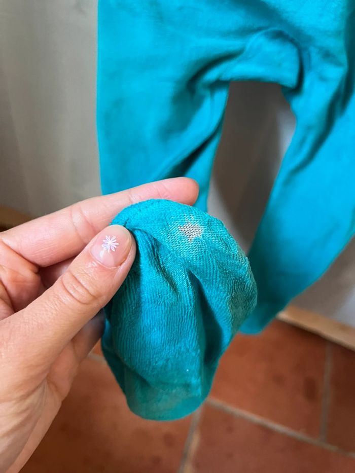 Pyjama polaire bleu turquoise - photo numéro 4