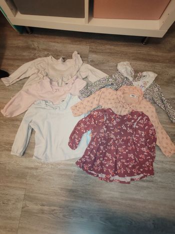 Lot hauts manches longues fille