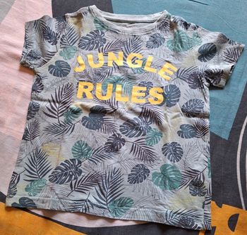 Tee-shirt manches courtes Jungle Rules In Extenso 6 ans