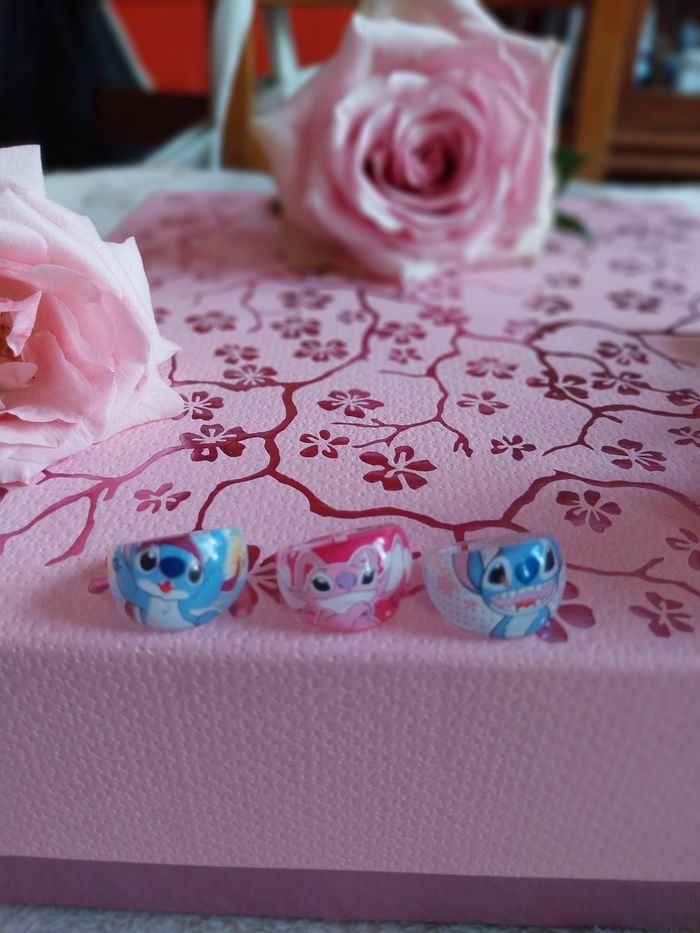 Lot de 3 bagues stitch pour 2e