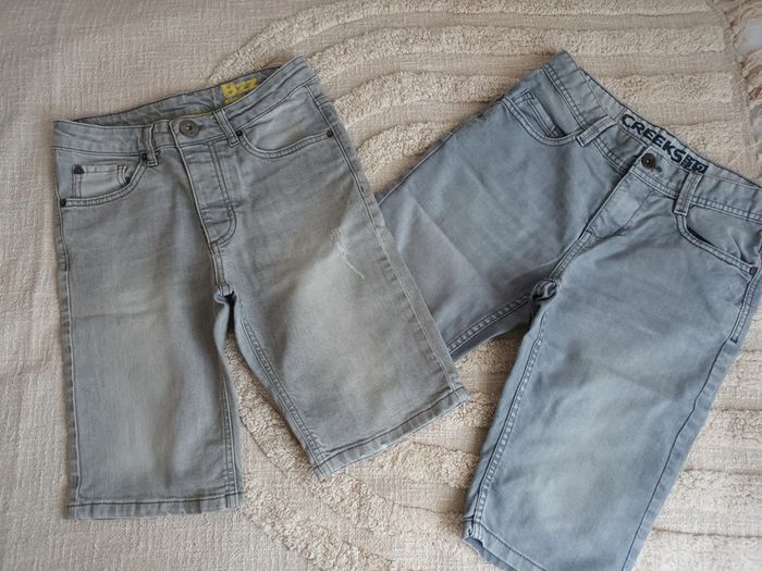 Lot de 2 shorts bermudas en jean gris 12 ans