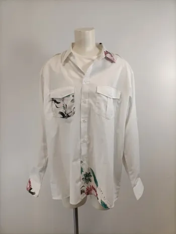 Chemise Gérard Darel Upcyclé - soie dahlia fleur -