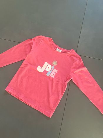 T shirt rose manches longues fille 3 ans tao