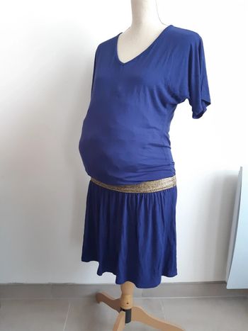 Robe bleue grossesse Envie de Fraise T36/38