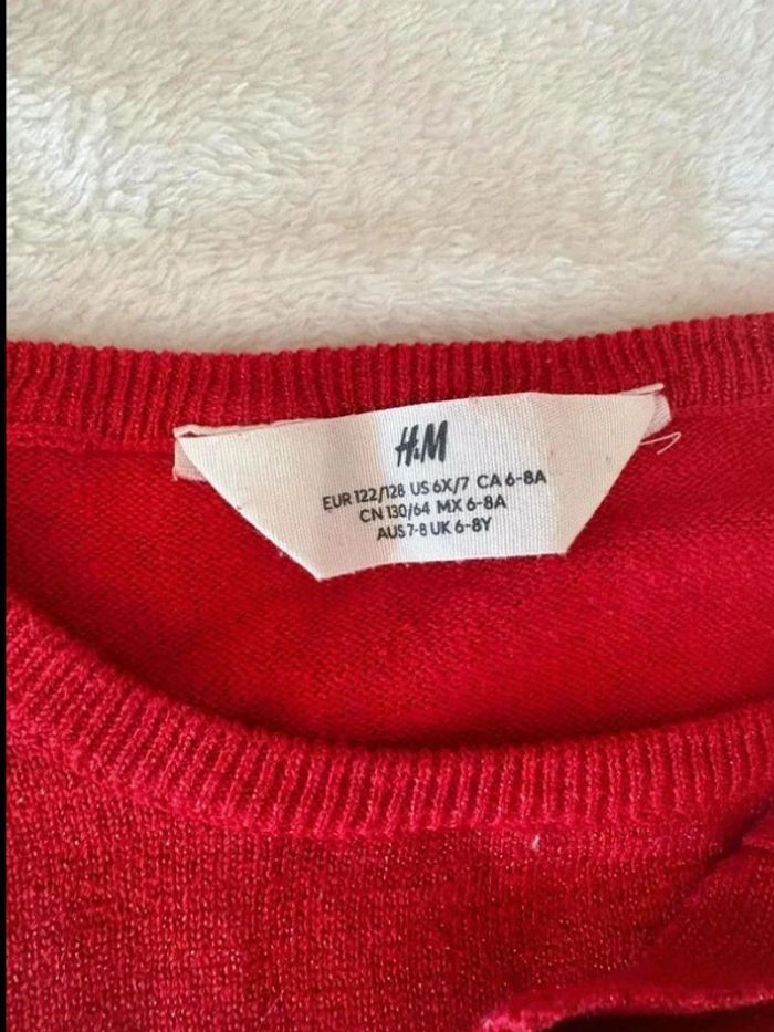 Magnifique robe rouge sans manches avec petit noeud 7 ans - photo numéro 4