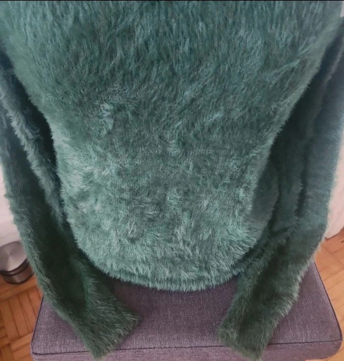 Pull col roulé vert sapin - photo numéro 3