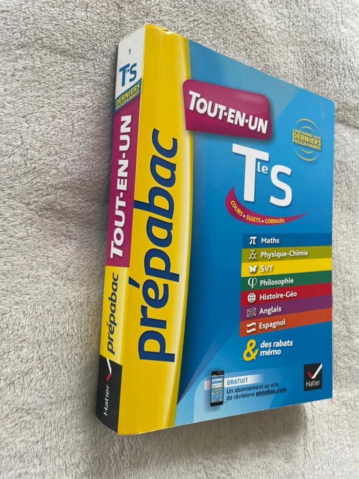 Prépa bac terminale S (maths physique chimie svt) toutes matières - photo numéro 2