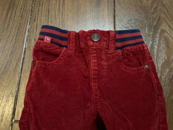 Pantalon en velours rouge sergent major 3 ans - photo numéro 4