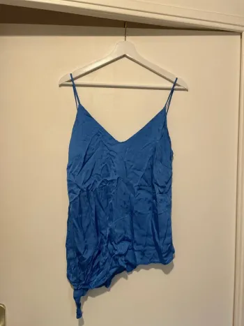 Débardeur satin bleu L