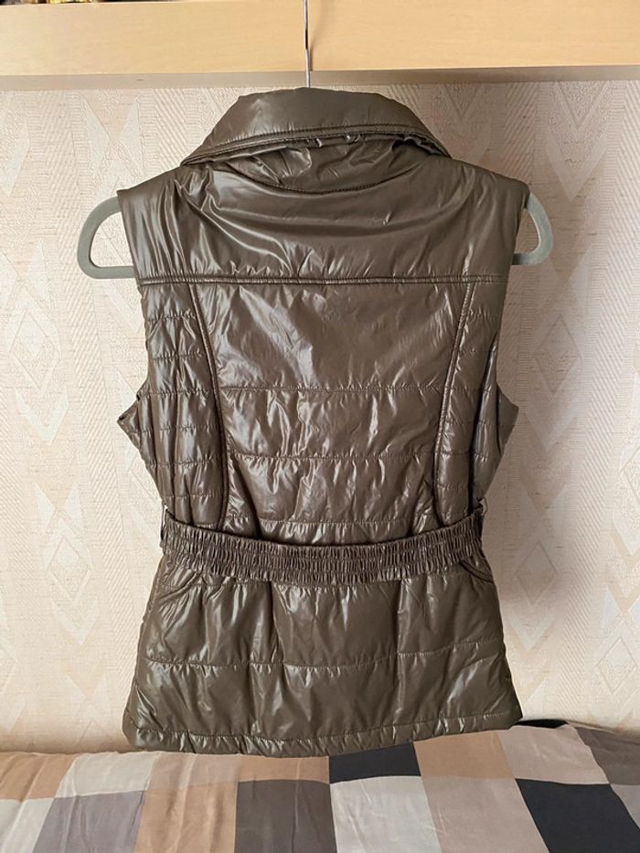 Superbe belle doudoune sans manche Diesel Vintage Y2K brun brillant taille M neuve sans étiquette - photo numéro 8