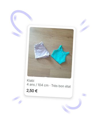 🩷 Ensemble tee-shirt débardeur short 4 ans Kiabi/Du Pareil Au Même