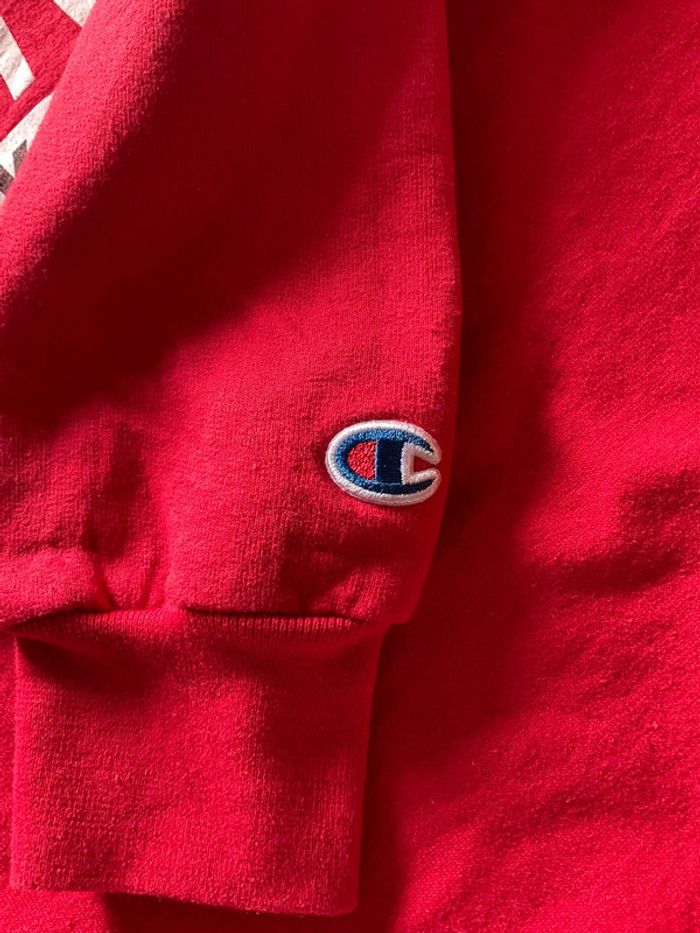 Sweat col rond rouge Champion Nebraska Volleyball taille XS 349 - photo numéro 4