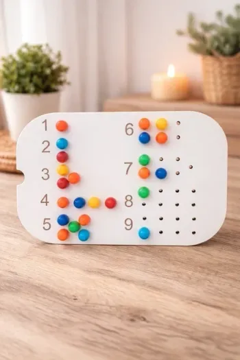 insert en bois les nombres pour bac trofast 30x20 cm