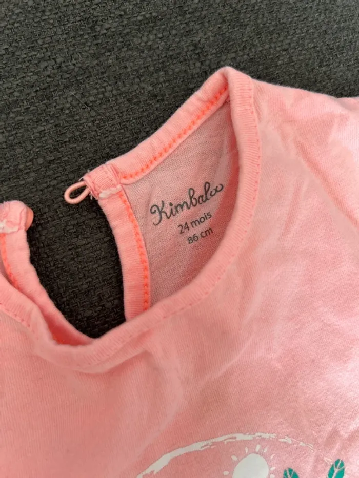 T-shirt manches courtes bébé fille, 24 mois - photo numéro 2