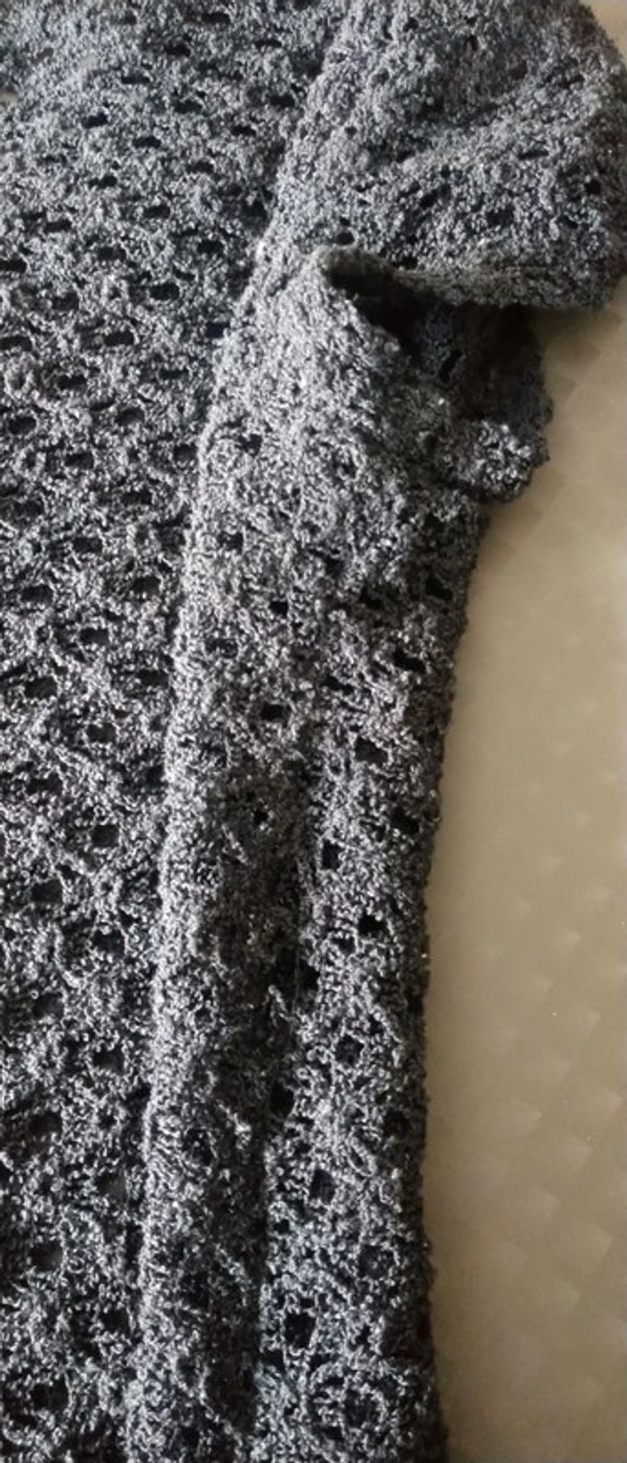 Haut noir ajouré en crochet vintage femme jennyfer 36 - photo numéro 16