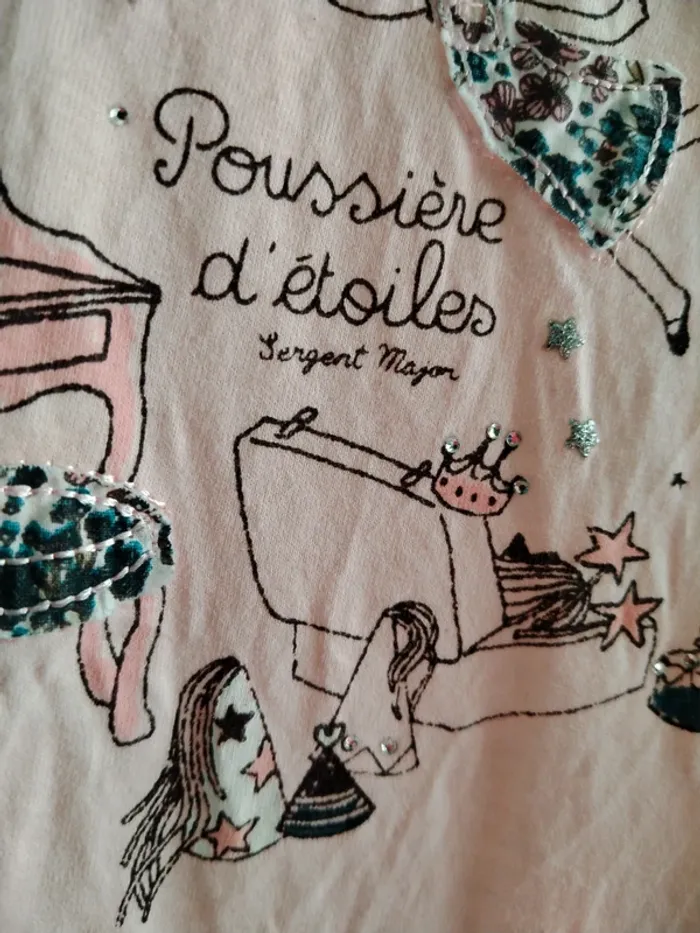 T-shirt manches longues fée Poussière d'étoiles SGMJ 9 ans - photo numéro 6