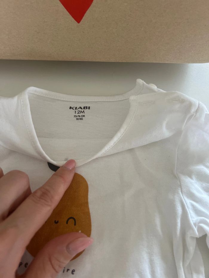 Teeshirt manches longues 12 mois kiabi - photo numéro 3