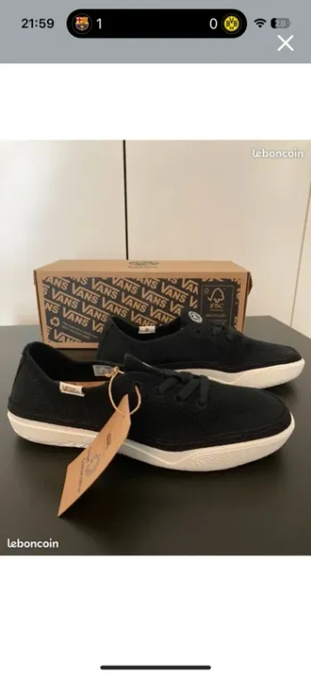 Vans baskets circle vee noir confortable taille 36 neuves dans leur boite