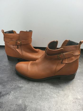 Bottines plates cuir femme 38 peu portées