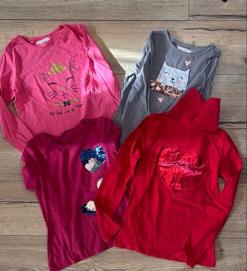 Lot de 4 tee-shirts manches longues fille 10 ans – Parfait état