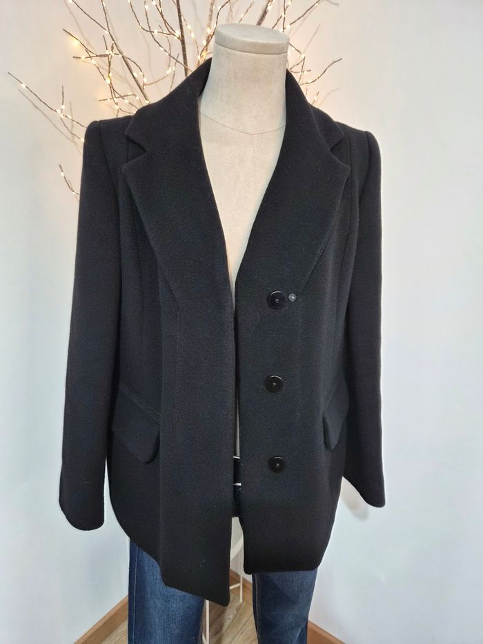 Veste noire tailleur – Carven – Taille 38 – Laine vierge & cachemire - photo numéro 3