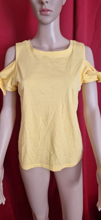 T-shirt épaule dénudées taille S jaune