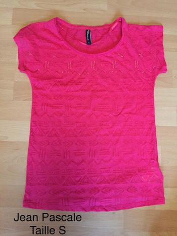 T-shirt Jean Pascale fuchsia Taille S