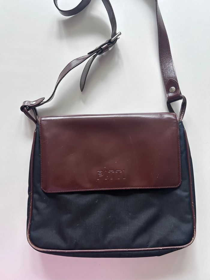 Sac Pitti bandoulière marron/noir – Bon état