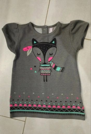 Tunique/ Robe renard 12 mois Gémo