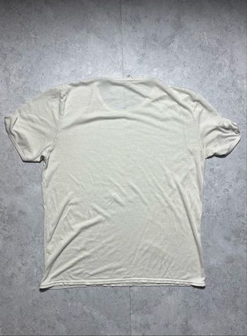 T-shirt blanc/beige taille M