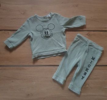 Ensemble en nid d'abeille mi saison Mickey 3 mois