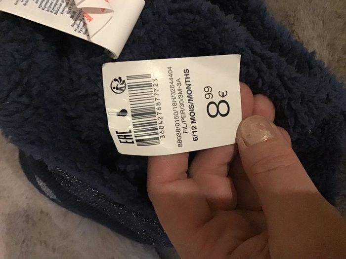 Très beau bonnet marrine et argenté taille 6/22 mois Obaibi intérieur polaire (1223 - photo numéro 4