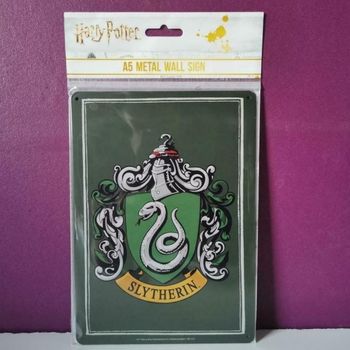 HARRY POTTER : Plaque murale en métal SLYTHERIN