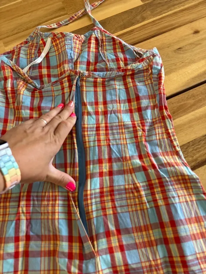 Robe dos nu effet madras - photo numéro 7